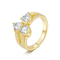 Italian Brushed Heart Moissanite Necklace in 14K Gold Plated 925 Silver | Moisse & Silver Co. | #64 - Moisse & Silver Co.