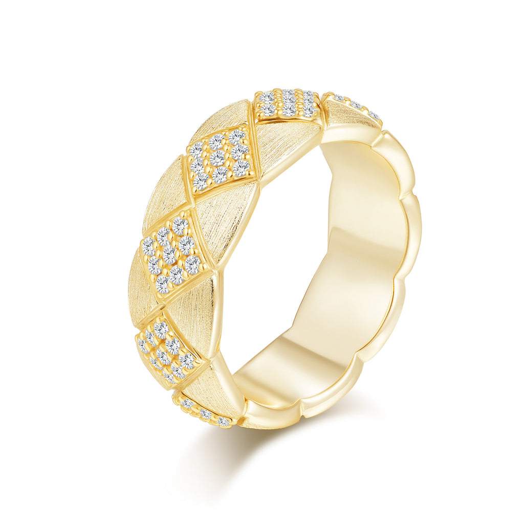 Vintage Minimalist Luxury Floral Moissanite Bracelet in 14K Gold Plated 925 Silver | Moisse & Silver Co. | #38 - Moisse & Silver Co.