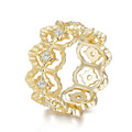 Italian Brushed Luxury Moissanite Ring in 14K Gold Plated 925 Silver | Moisse & Silver Co. | #131 - Moisse & Silver Co.