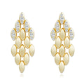 Vintage Moissanite Earrings - 925 Silver 14K Gold Plated #26 - Moisse & Silver Co.