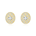 Italian Brushed Minimalist Radiant Cut Moissanite Ring in 14K Gold Plated 925 Silver | Moisse & Silver Co. | #53 - Moisse & Silver Co.