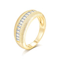 Italian Brushed Vintage Radiant Cut Moissanite Ring in 14K Gold Plated 925 Silver | Moisse & Silver Co. | #81 - Moisse & Silver Co.