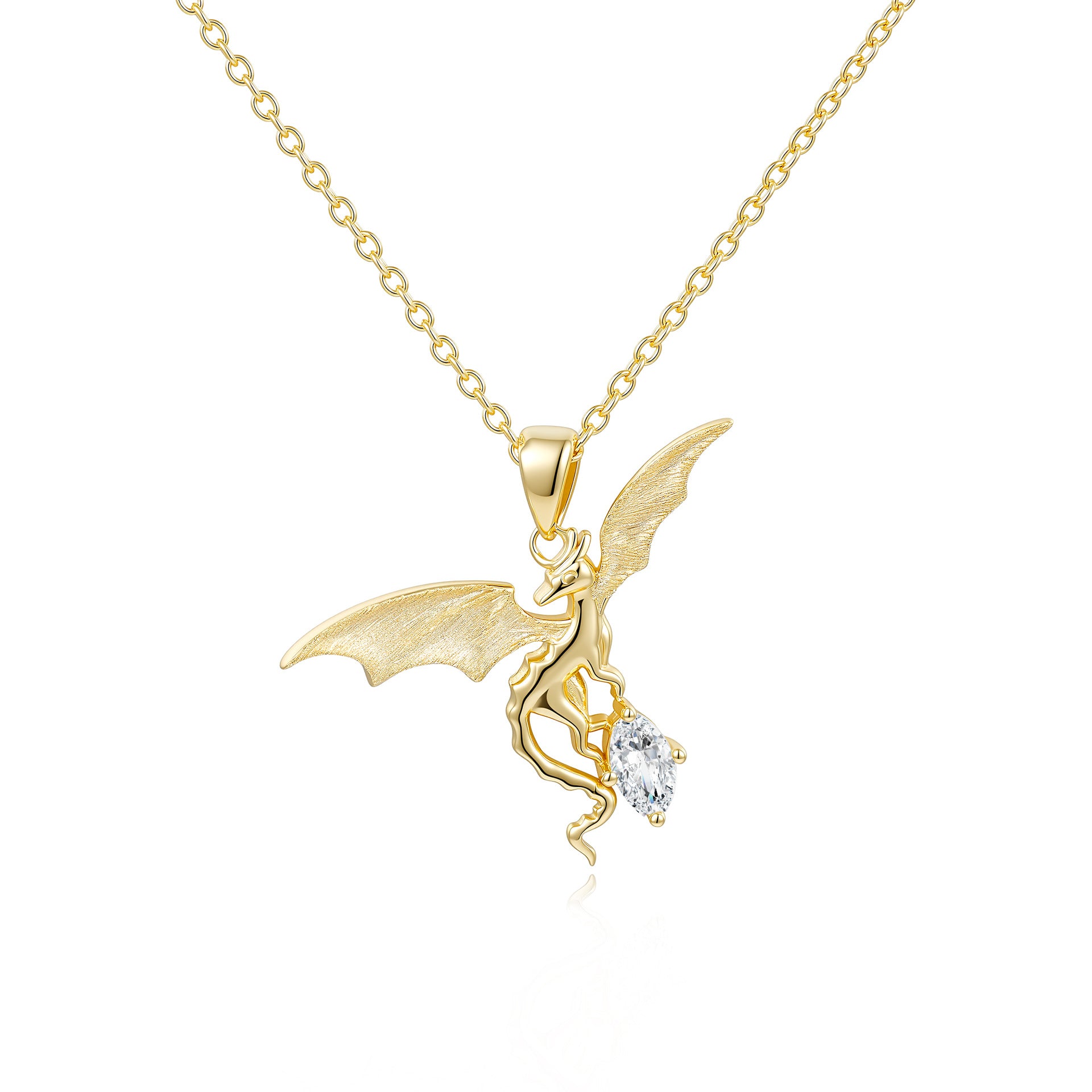 Italian Brushed Luxury Moissanite Necklace in 14K Gold Plated 925 Silver | Moisse & Silver Co. | #93 - Moisse & Silver Co.