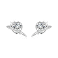 Italian Brushed Moissanite Earrings - 925 Silver - Moisse & Silver Co.