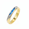 Vintage Moissanite Ring - 925 Silver 14K Gold Plated #35 - Moisse & Silver Co.