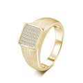 Italian Brushed Luxury Round Brilliant Moissanite Bracelet in 14K Gold Plated 925 Silver | Moisse & Silver Co. | #68 - Moisse & Silver Co.