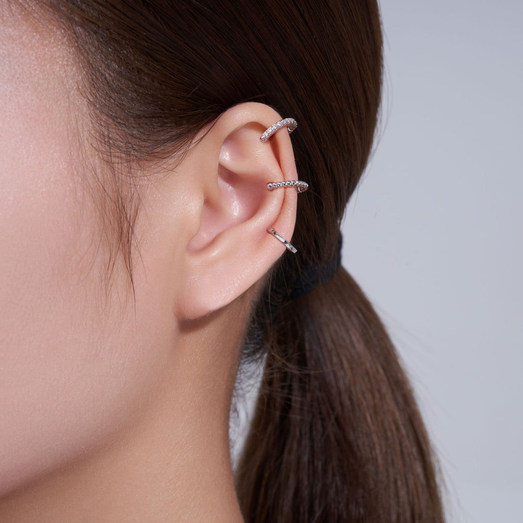 C-Shape Ear Bone Clip Set - S925 Silver Non-Piercing Earrings - Moisse & Silver Co.