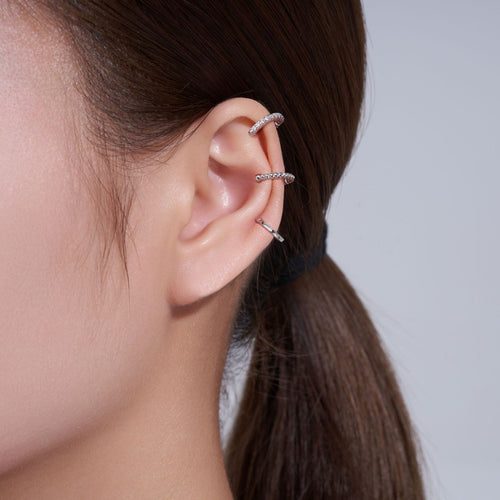 C-Shape Ear Bone Clip Set - S925 Silver Non-Piercing Earrings - Moisse & Silver Co.