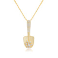 Vintage Moissanite Necklace - 925 Silver 14K Gold Plated #30 - Moisse & Silver Co.