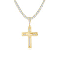 Italian Brushed Moissanite Necklace in 14K Gold Plated 925 Silver | Moisse & Silver Co. | #47 - Moisse & Silver Co.