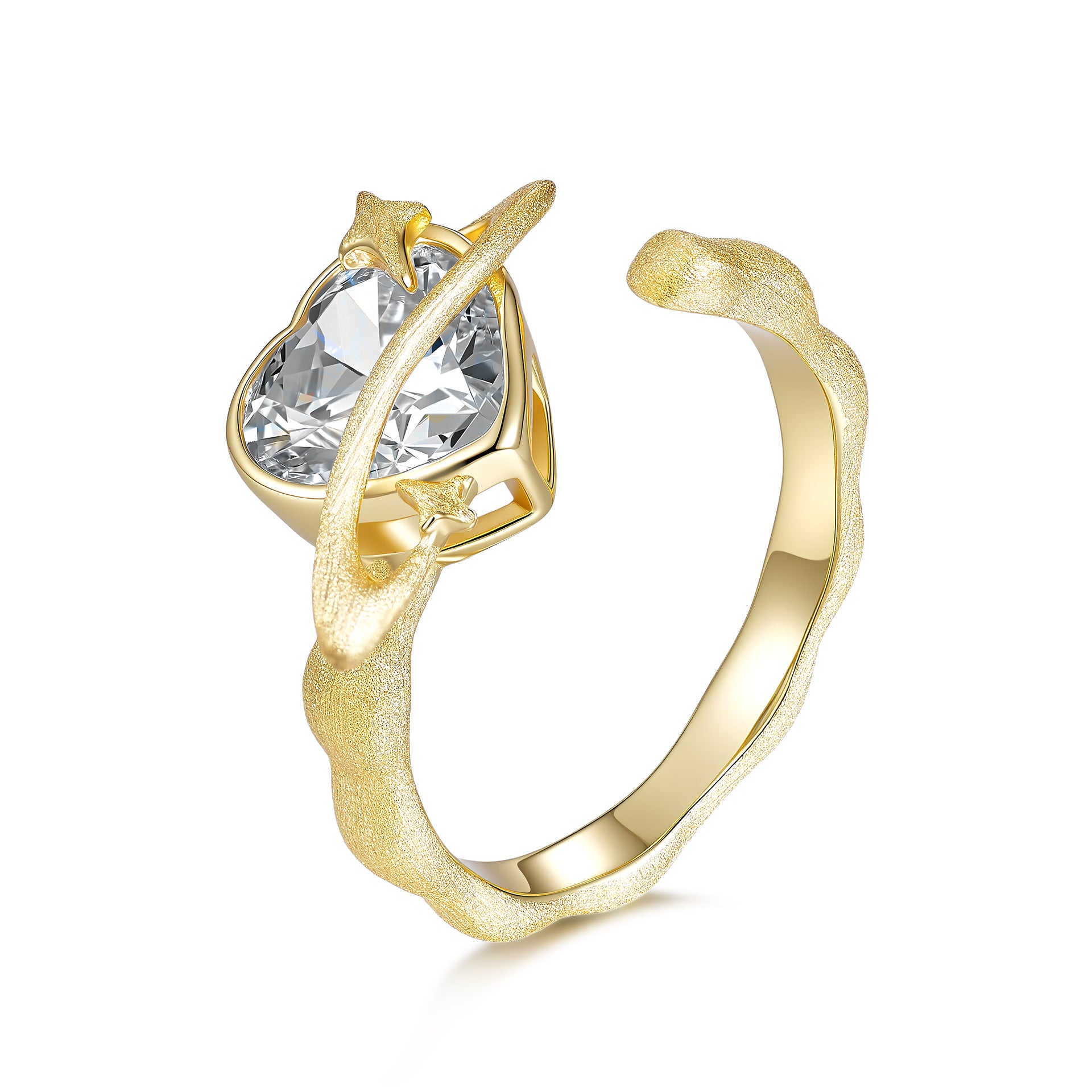 Artisan Crafted Moissanite Earrings in 14K Gold Plated 925 Silver | Moisse & Silver Co. | #76 - Moisse & Silver Co.