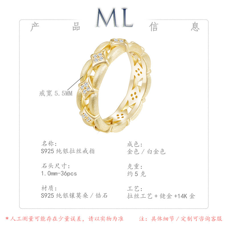 Italian Brushed Minimalist Luxury Pear Cut Moissanite Bracelet in 14K Gold Plated 925 Silver | Moisse & Silver Co. | #34 - Moisse & Silver Co.