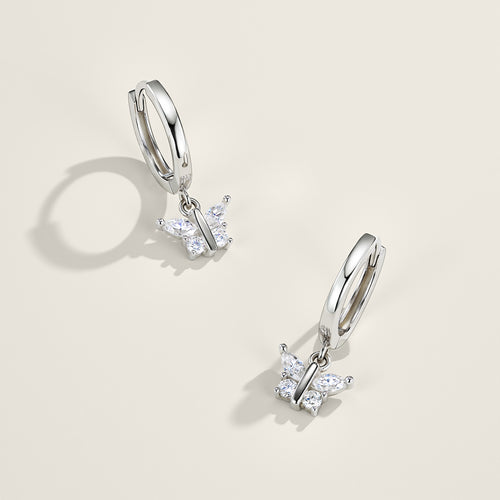 Elegant Korean Style S925 0.54ct Moissanite Hoop Earrings - Dainty Luxury - Moisse & Silver Co.