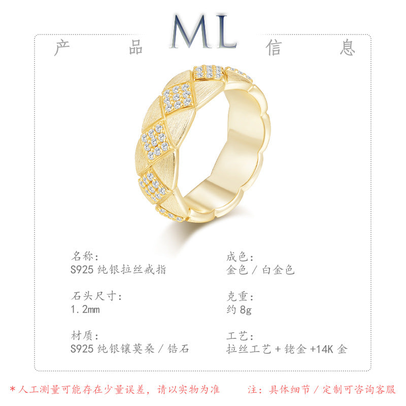 Vintage Minimalist Luxury Floral Moissanite Bracelet in 14K Gold Plated 925 Silver | Moisse & Silver Co. | #38 - Moisse & Silver Co.