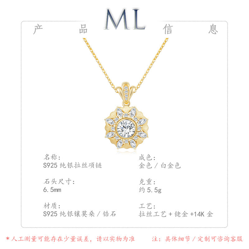 Italian Brushed Vintage Luxury Moissanite Earrings in 14K Gold Plated 925 Silver | Moisse & Silver Co. | #17 - Moisse & Silver Co.