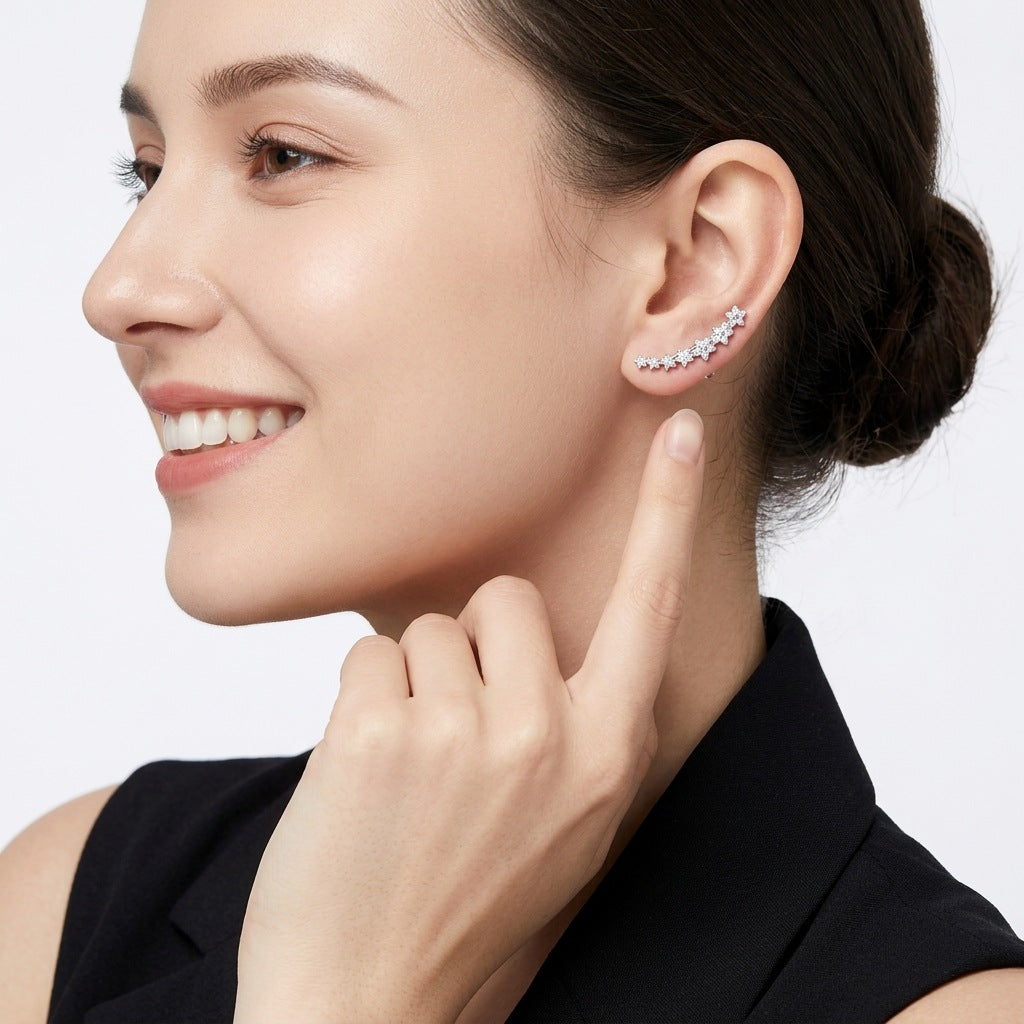 Chic 925 Sterling Silver Long Hook Earrings - Luxury Boutique Design - Moisse & Silver Co.