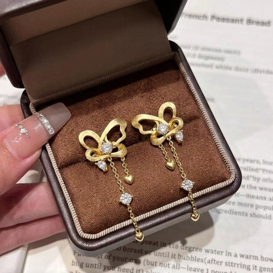 Italian Brushed Moissanite Earrings - 14K Gold Plated 925 Sterling Silver | MS-G96 in 14K Gold Plated 925 Silver | Moisse & Silver Co. - Moisse & Silver Co.