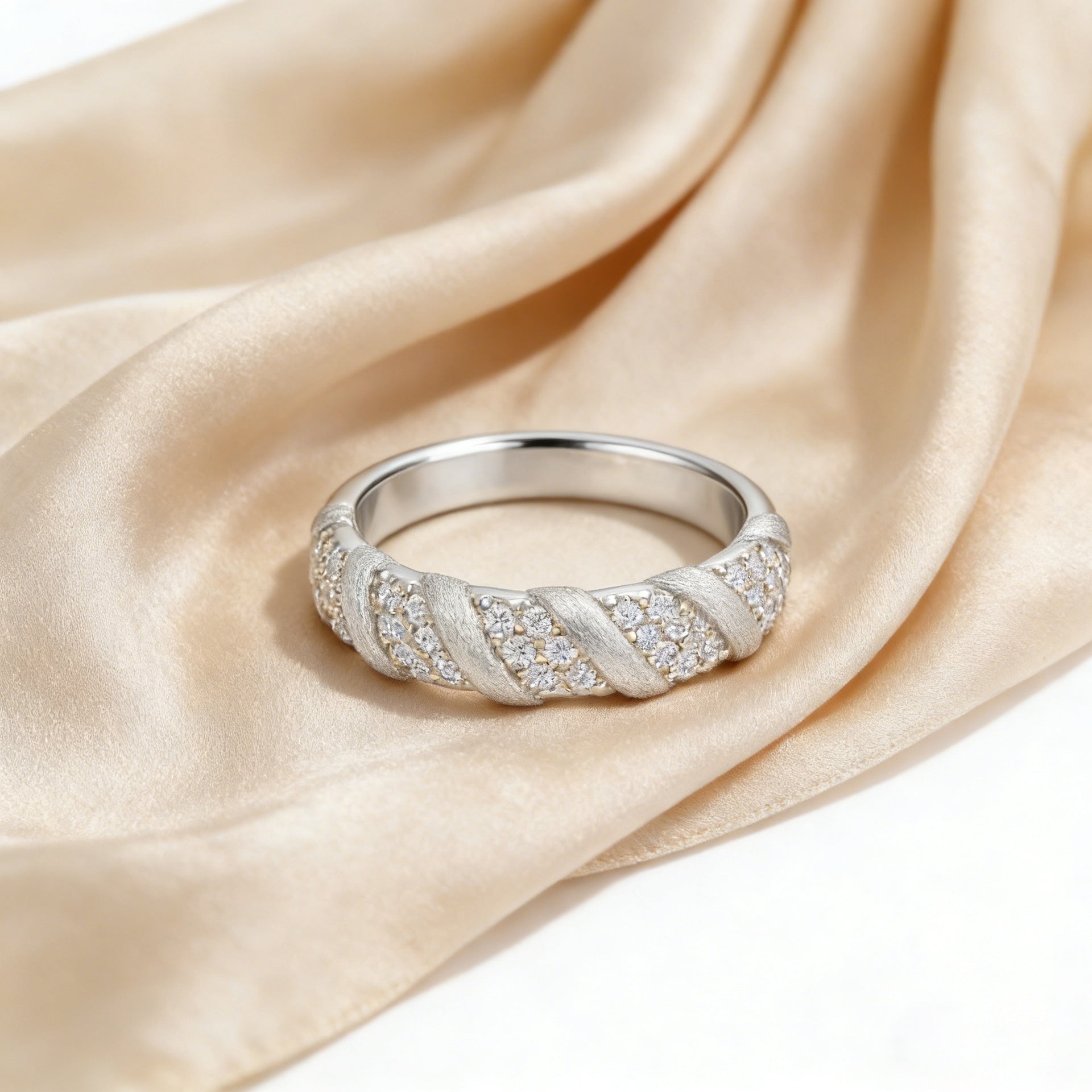Artisan Crafted Moissanite Ring in 14K Gold Plated 925 Silver | Moisse & Silver Co. | #146 - Moisse & Silver Co.