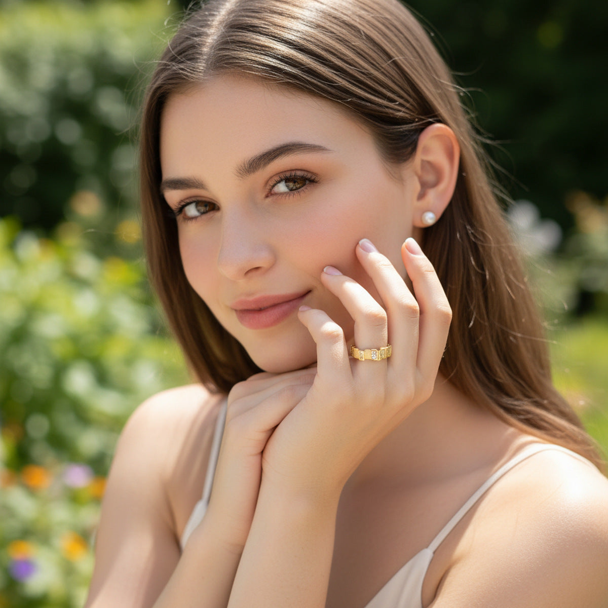 Italian Brushed Minimalist Luxury Heart Moissanite Earrings in 14K Gold Plated 925 Silver | Moisse & Silver Co. | #73 - Moisse & Silver Co.