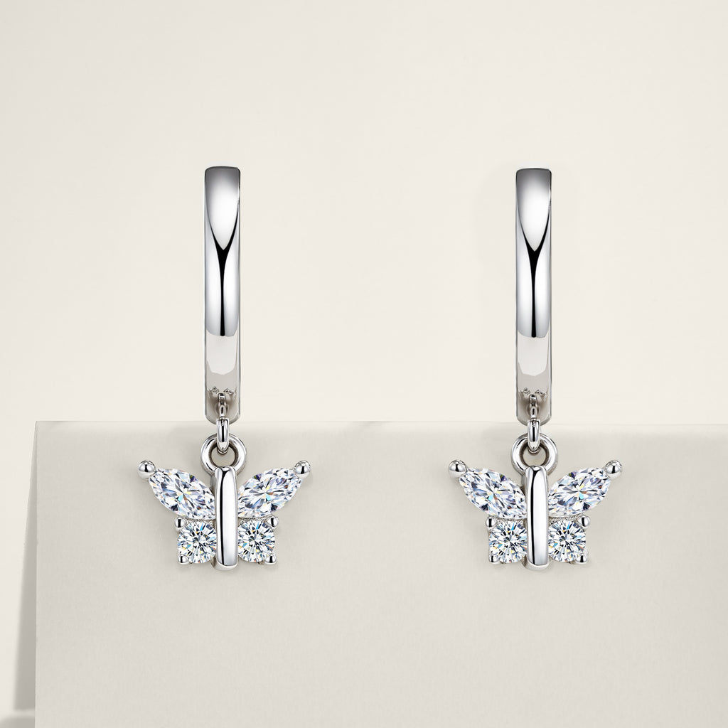 Elegant Korean Style S925 0.54ct Moissanite Hoop Earrings - Dainty Luxury - Moisse & Silver Co.