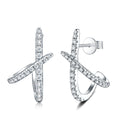 Bold Geometric Moissanite Stud Earrings - Creative S925 Luxury Jewelry - Moisse & Silver Co.