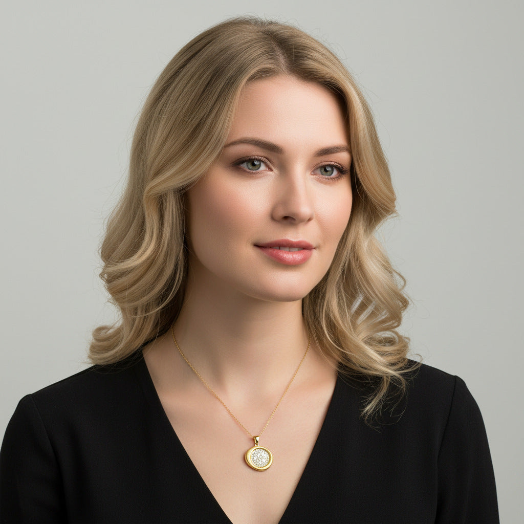 Artisan Crafted Moissanite Necklace in 14K Gold Plated 925 Silver | Moisse & Silver Co. | #70 - Moisse & Silver Co.