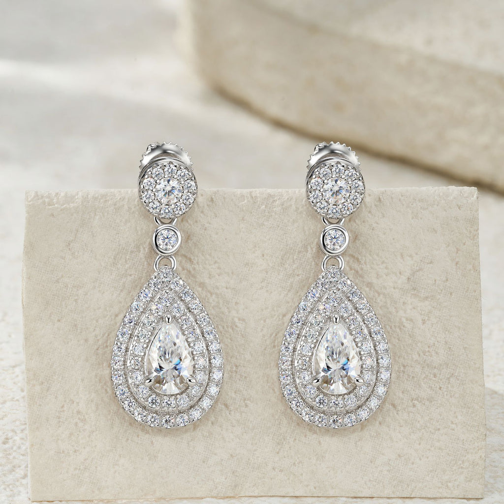 Luxury Waterdrop Moissanite Stud Earrings - S925 Gala Jewelry - Moisse & Silver Co.