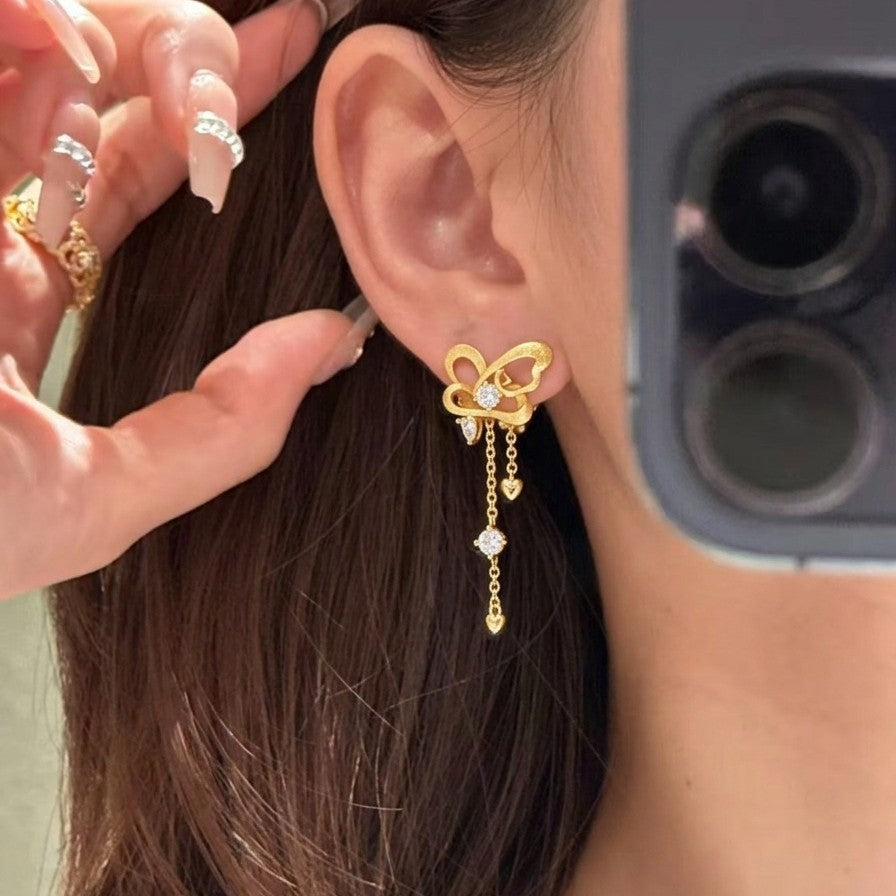 Italian Brushed Moissanite Earrings - 14K Gold Plated 925 Sterling Silver | MS-G96 in 14K Gold Plated 925 Silver | Moisse & Silver Co. - Moisse & Silver Co.