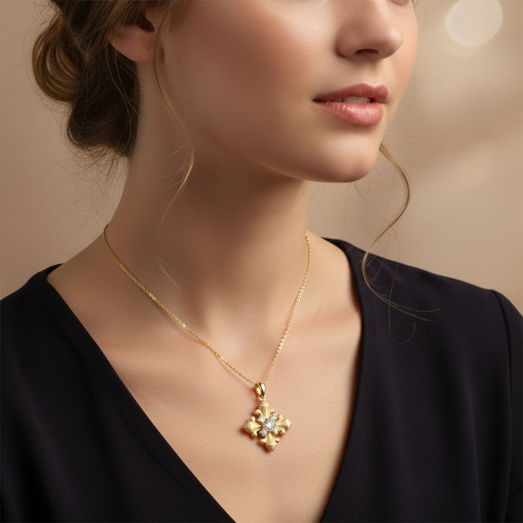 Minimalist Moissanite Necklace in 14K Gold Plated 925 Silver | Moisse & Silver Co. | #44 - Moisse & Silver Co.
