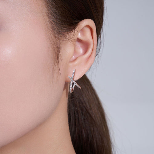 Bold Geometric Moissanite Stud Earrings - Creative S925 Luxury Jewelry - Moisse & Silver Co.