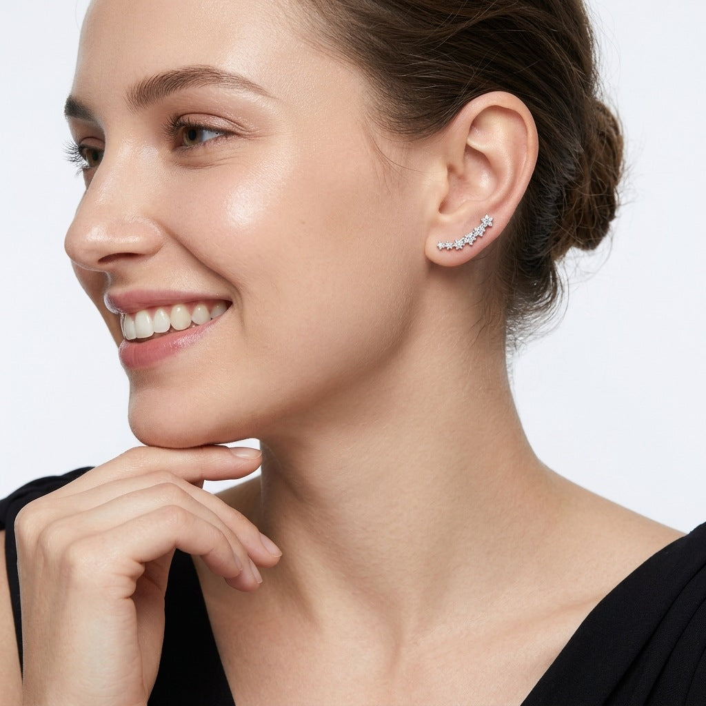 Chic 925 Sterling Silver Long Hook Earrings - Luxury Boutique Design - Moisse & Silver Co.