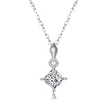 Minimalist Square Moissanite Pendant Necklace - 925 Sterling Silver Luxury Choker - Moisse & Silver Co.
