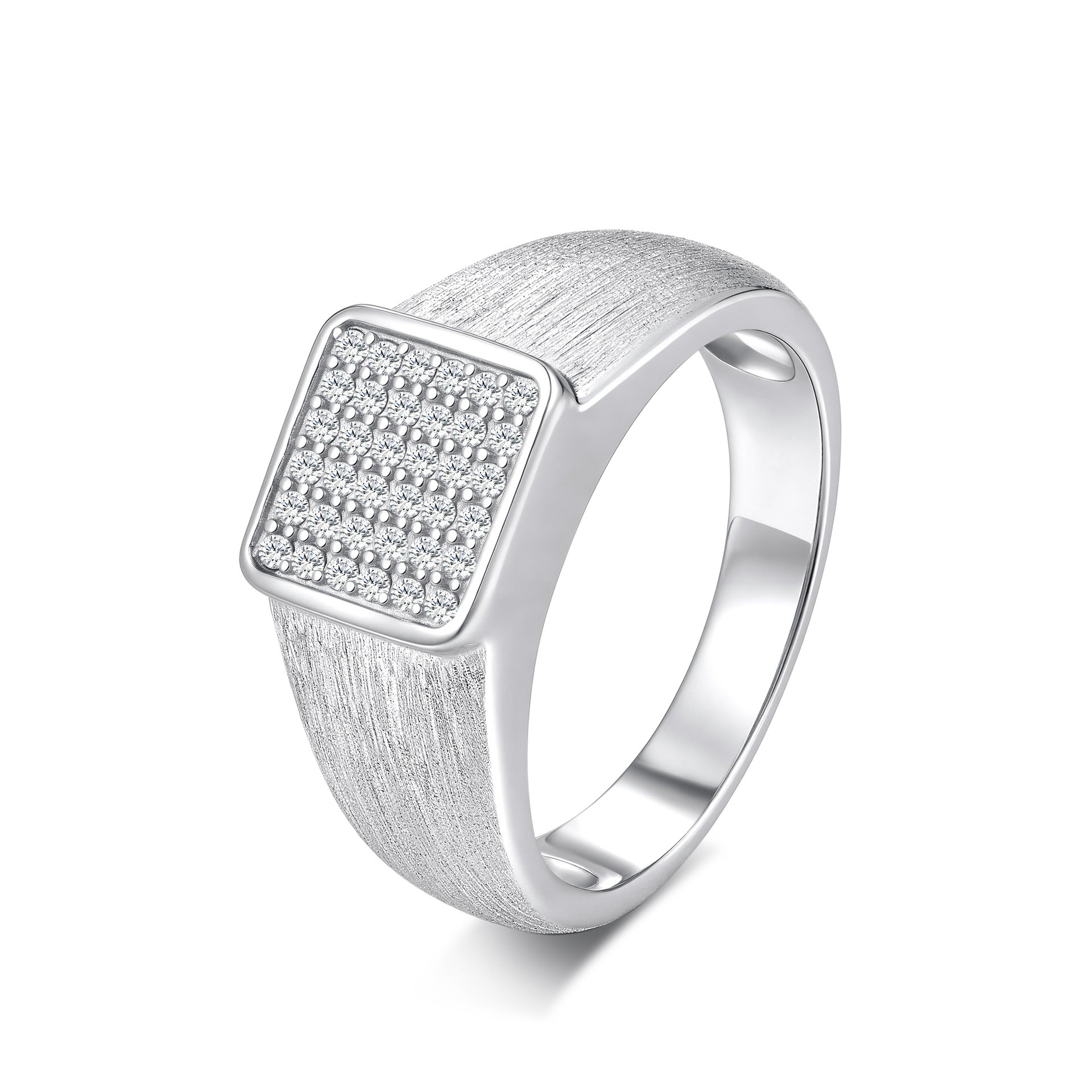Italian Brushed Luxury Round Brilliant Moissanite Bracelet in 14K Gold Plated 925 Silver | Moisse & Silver Co. | #68 - Moisse & Silver Co.