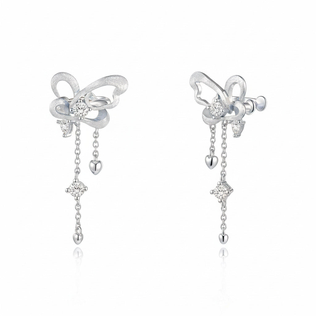 Italian Brushed Moissanite Earrings - 14K Gold Plated 925 Sterling Silver | MS-G96 in 14K Gold Plated 925 Silver | Moisse & Silver Co. - Moisse & Silver Co.