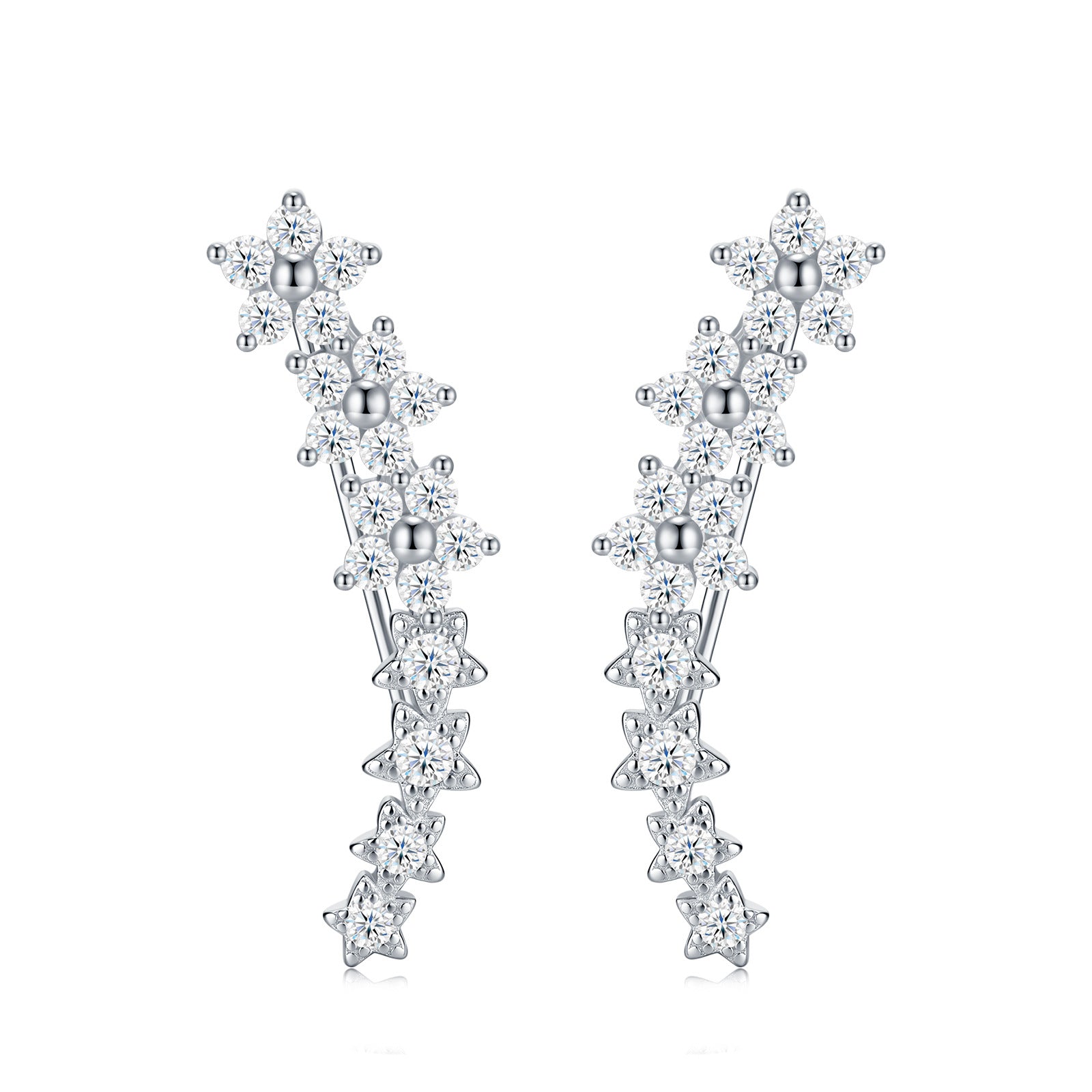 Chic 925 Sterling Silver Long Hook Earrings - Luxury Boutique Design - Moisse & Silver Co.