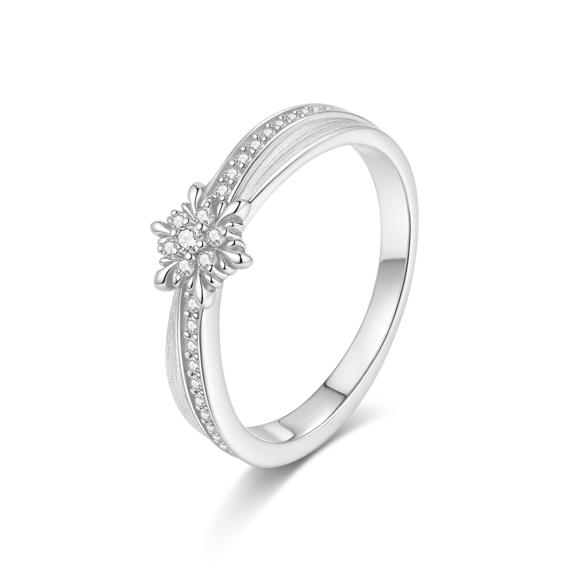 French Vintage Starburst Moissanite Ring in 14K Gold Plated 925 Silver | Moisse & Silver Co. - Moisse & Silver Co.