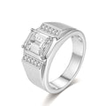 Octagon 3ct Moissanite Men's Statement Ring in 14K Gold Plated 925 Silver | Moisse & Silver Co. - Moisse & Silver Co.