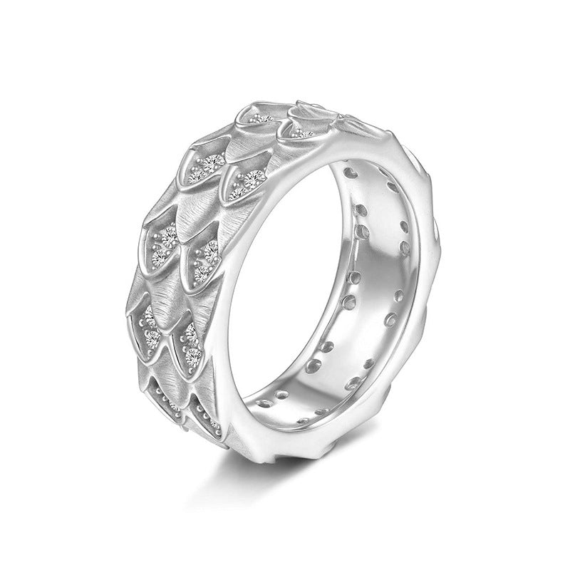 Italian Brushed Minimalist Moissanite Ring in 14K Gold Plated 925 Silver | Moisse & Silver Co. | #52 - Moisse & Silver Co.