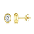 INS Gold Moissanite Earrings - 925 Silver 18K Gold Plated - Moisse & Silver Co.