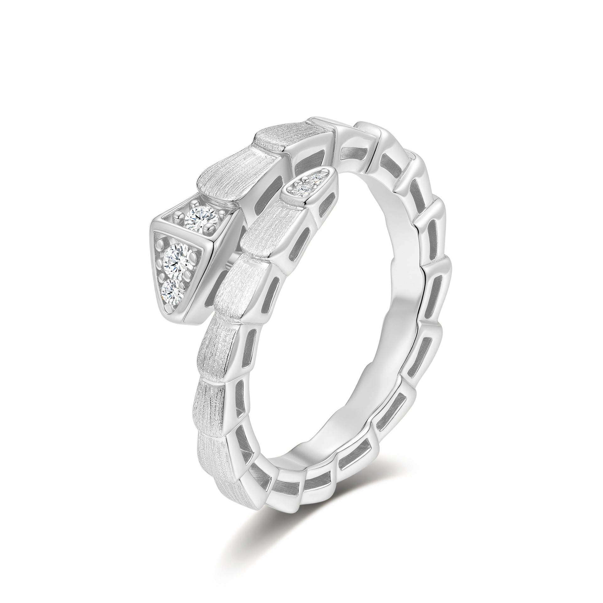 Italian Brushed Vintage Luxury Moissanite Ring in 14K Gold Plated 925 Silver | Moisse & Silver Co. | #18 - Moisse & Silver Co.