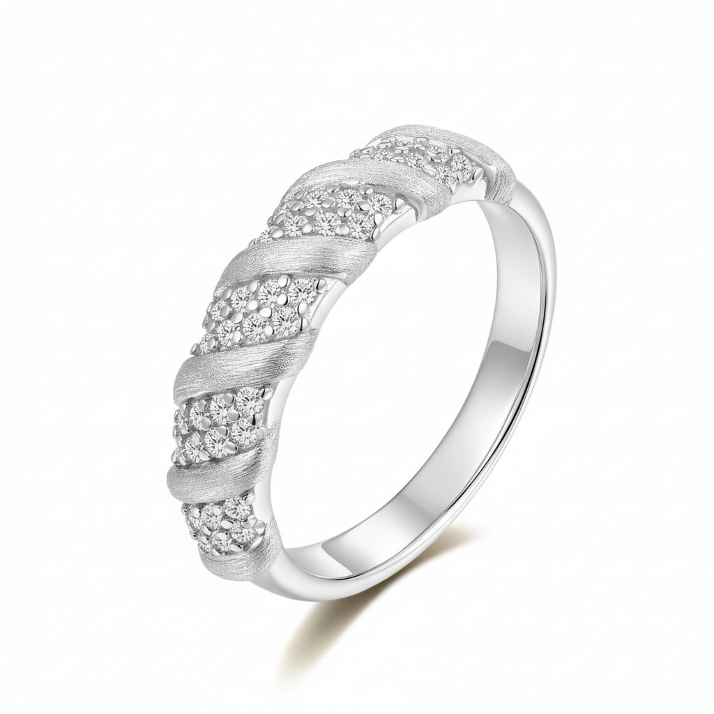 Artisan Crafted Moissanite Ring in 14K Gold Plated 925 Silver | Moisse & Silver Co. | #146 - Moisse & Silver Co.