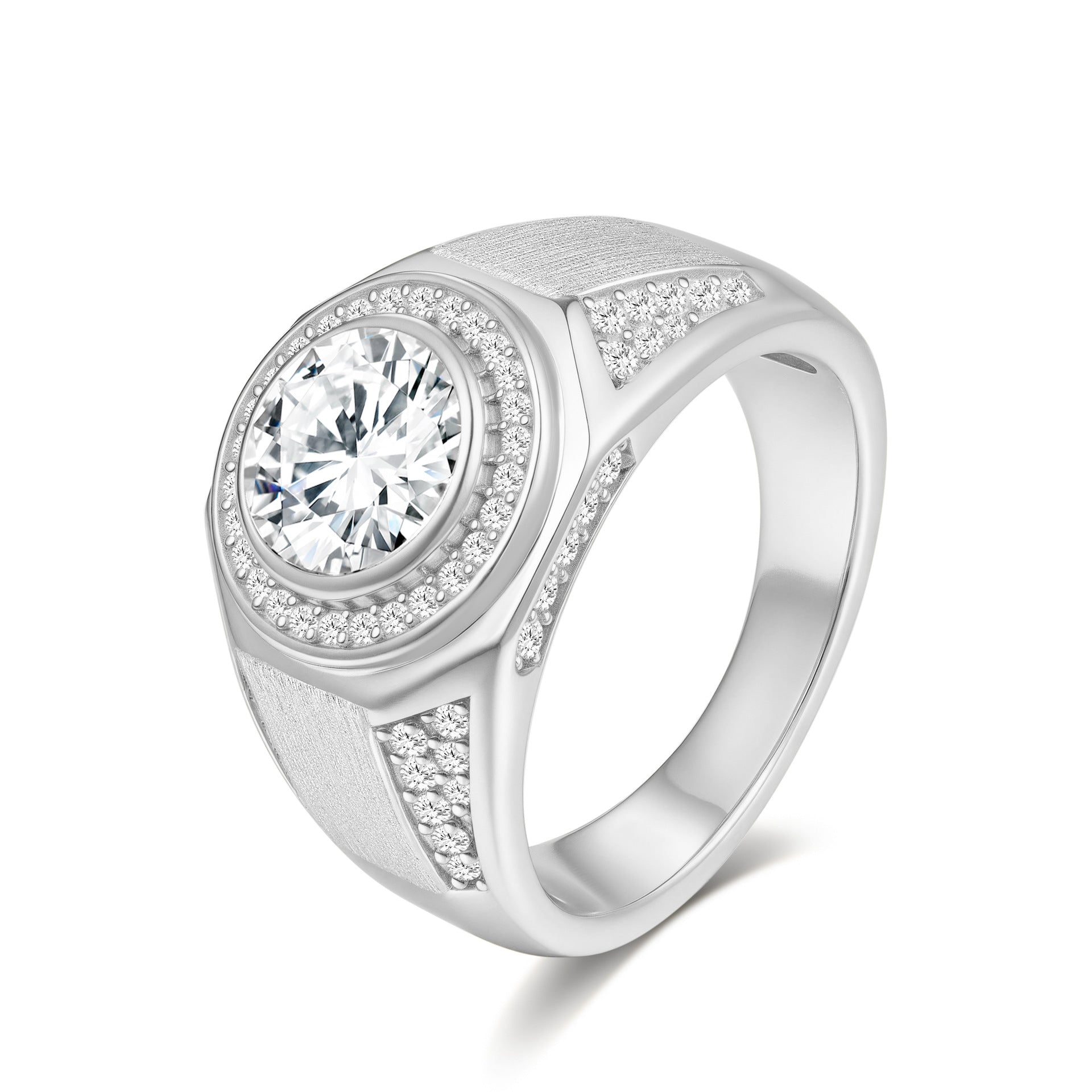 Artisan Crafted Moissanite Ring in 14K Gold Plated 925 Silver | Moisse & Silver Co. | #57 - Moisse & Silver Co.