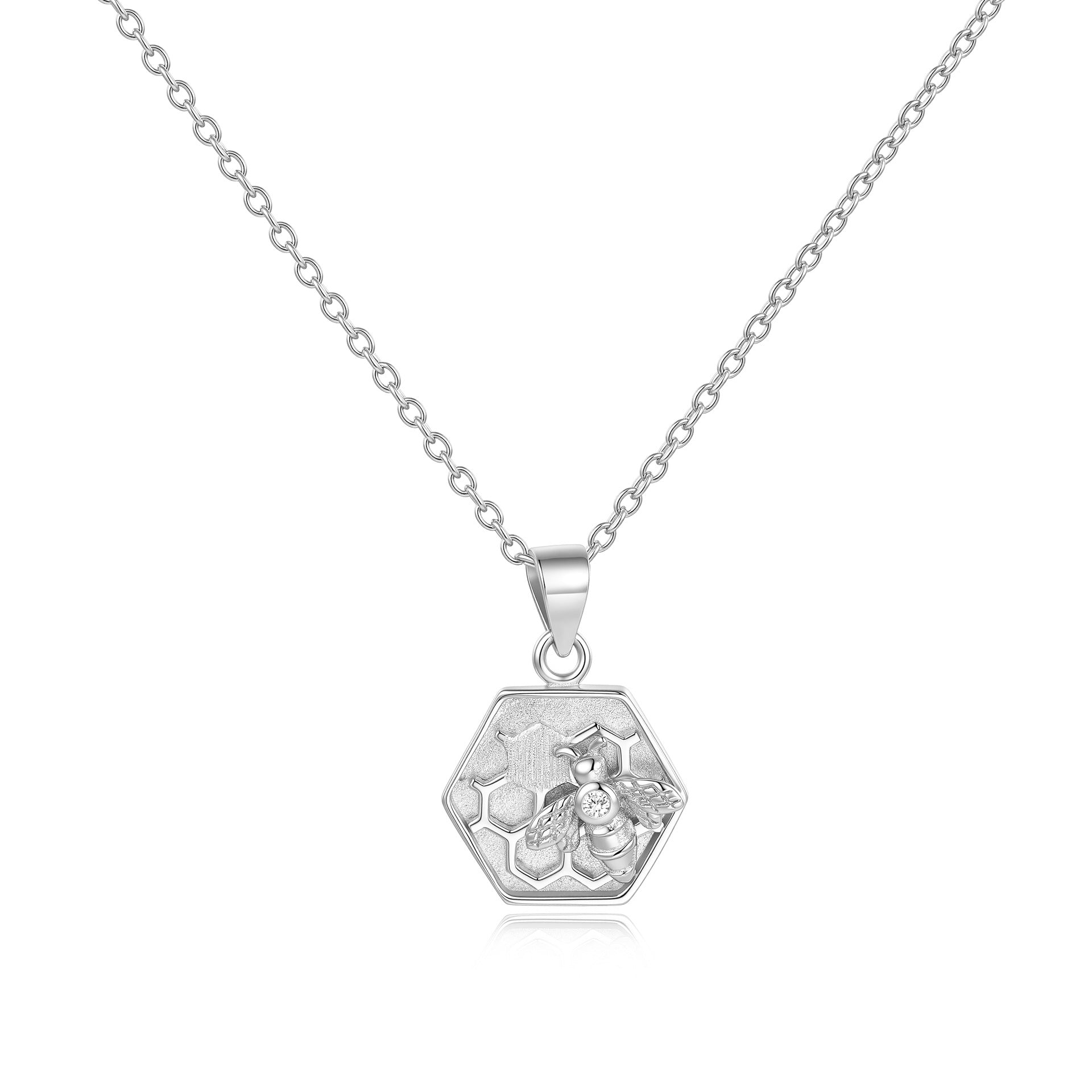 Italian Brushed Minimalist Luxury Moissanite Necklace in 14K Gold Plated 925 Silver | Moisse & Silver Co. | #104 - Moisse & Silver Co.