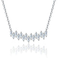 Minimalist S925 Silver Layering Necklace - Summer Chic Choker 15pcs Moissanite - Moisse & Silver Co.