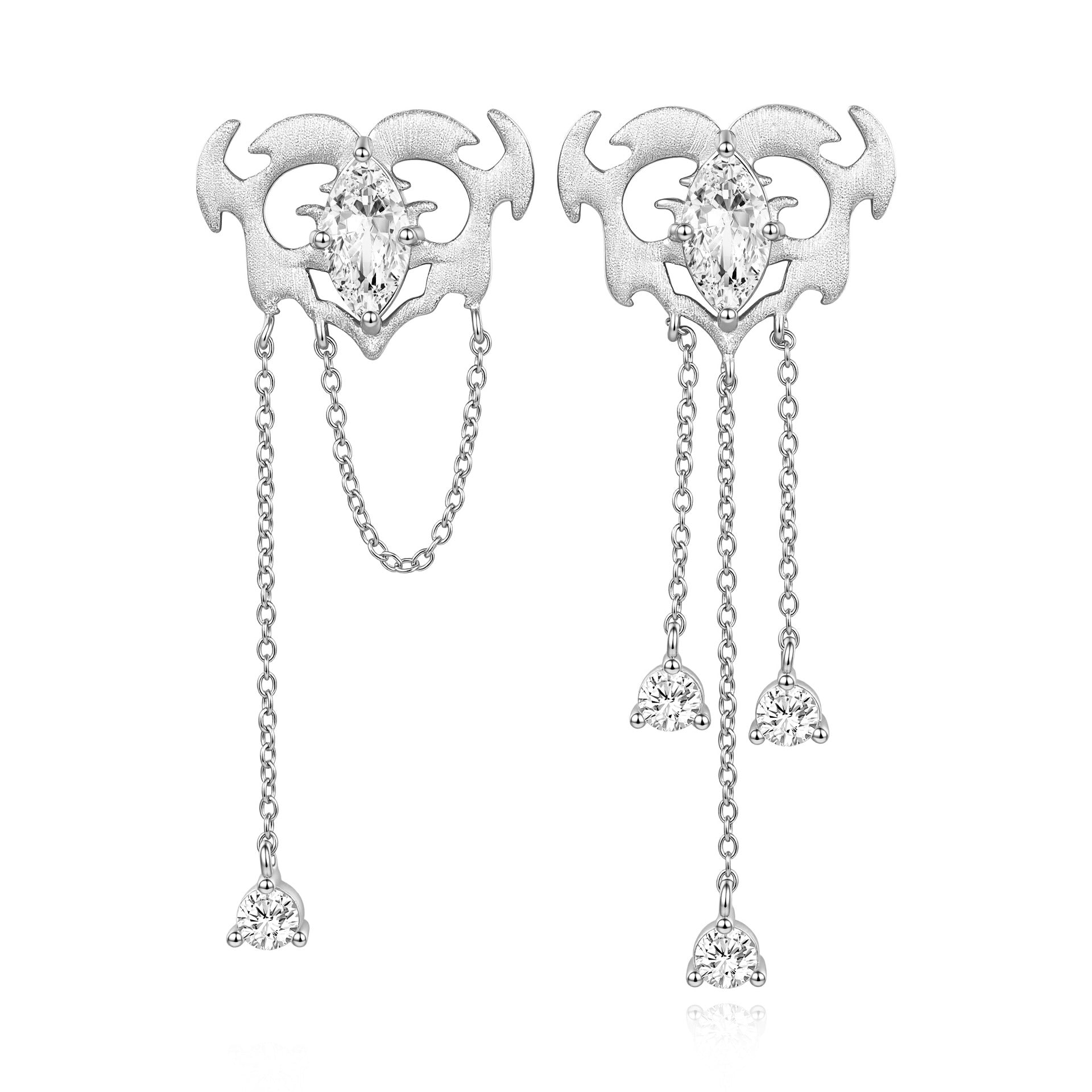 Italian Brushed Luxury Moissanite Earrings - 14K Gold Plated 925 Sterling Silver | MS-G101 in 14K Gold Plated 925 Silver | Moisse & Silver Co. - Moisse & Silver Co.