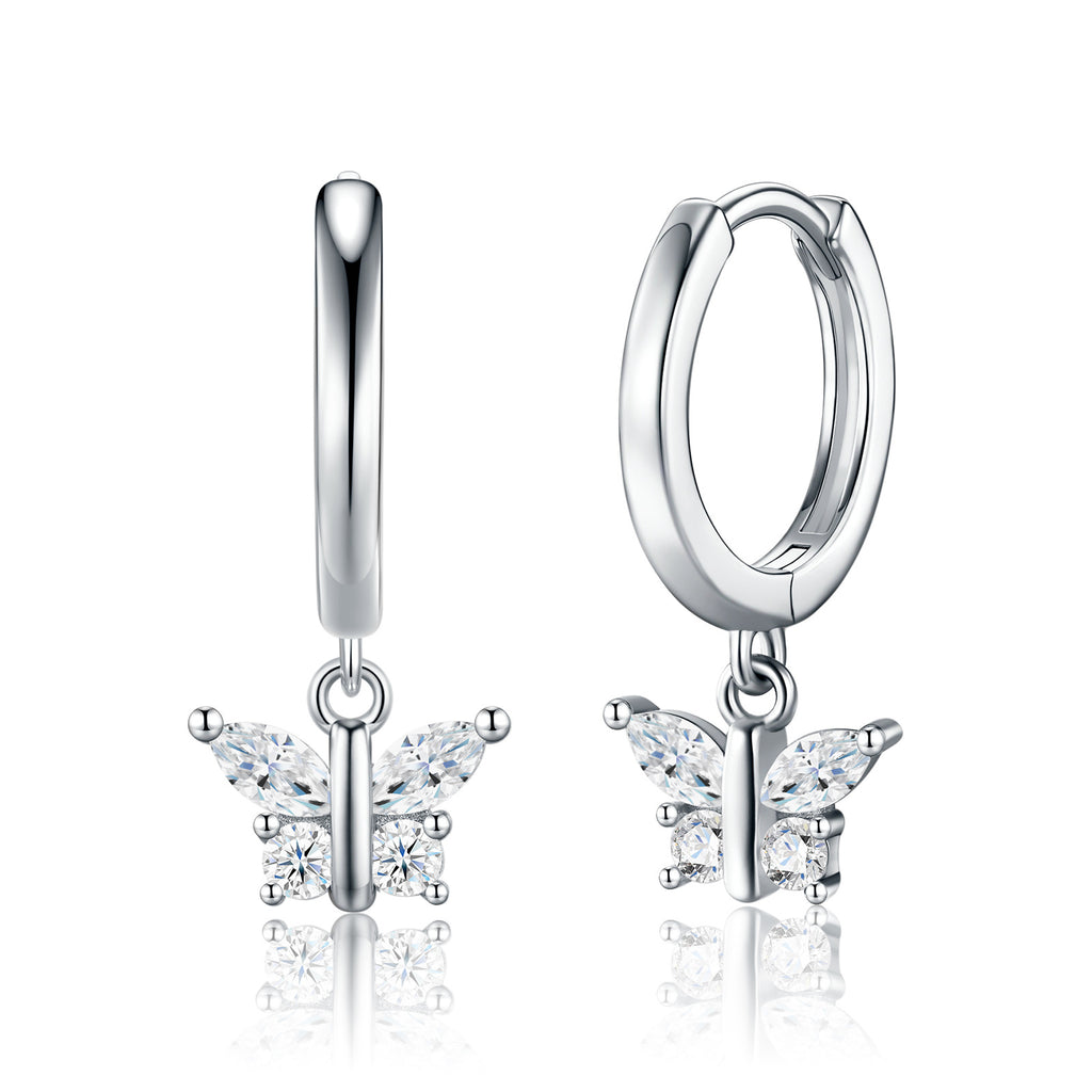 Elegant Korean Style S925 0.54ct Moissanite Hoop Earrings - Dainty Luxury - Moisse & Silver Co.