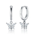 Elegant Korean Style S925 0.54ct Moissanite Hoop Earrings - Dainty Luxury - Moisse & Silver Co.