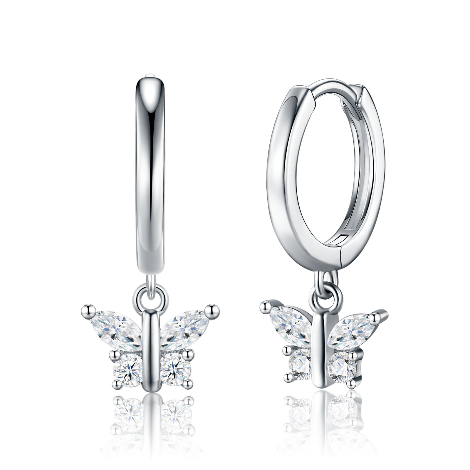 Elegant Korean Style S925 0.54ct Moissanite Hoop Earrings - Dainty Luxury - Moisse & Silver Co.