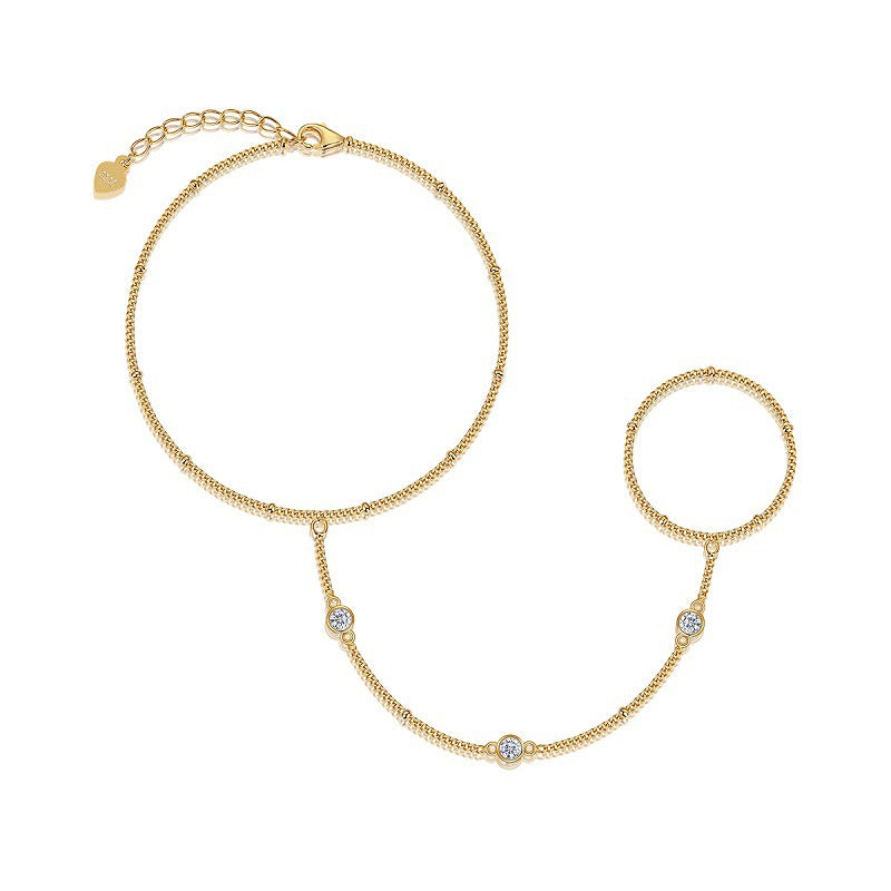 INS Gold Moissanite Bracelet - 925 Silver 18K Gold Plated - Moisse & Silver Co.