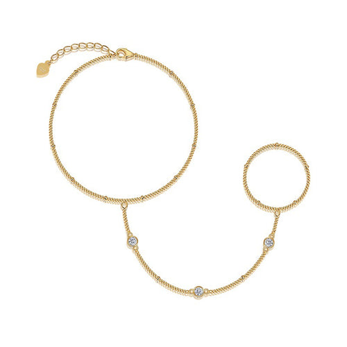INS Gold Moissanite Bracelet - 925 Silver 18K Gold Plated - Moisse & Silver Co.